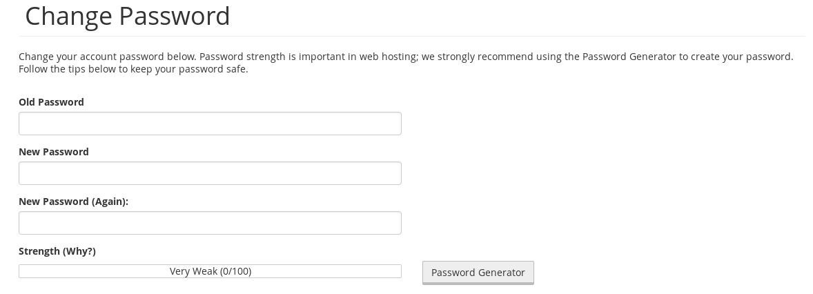 Change Password Form